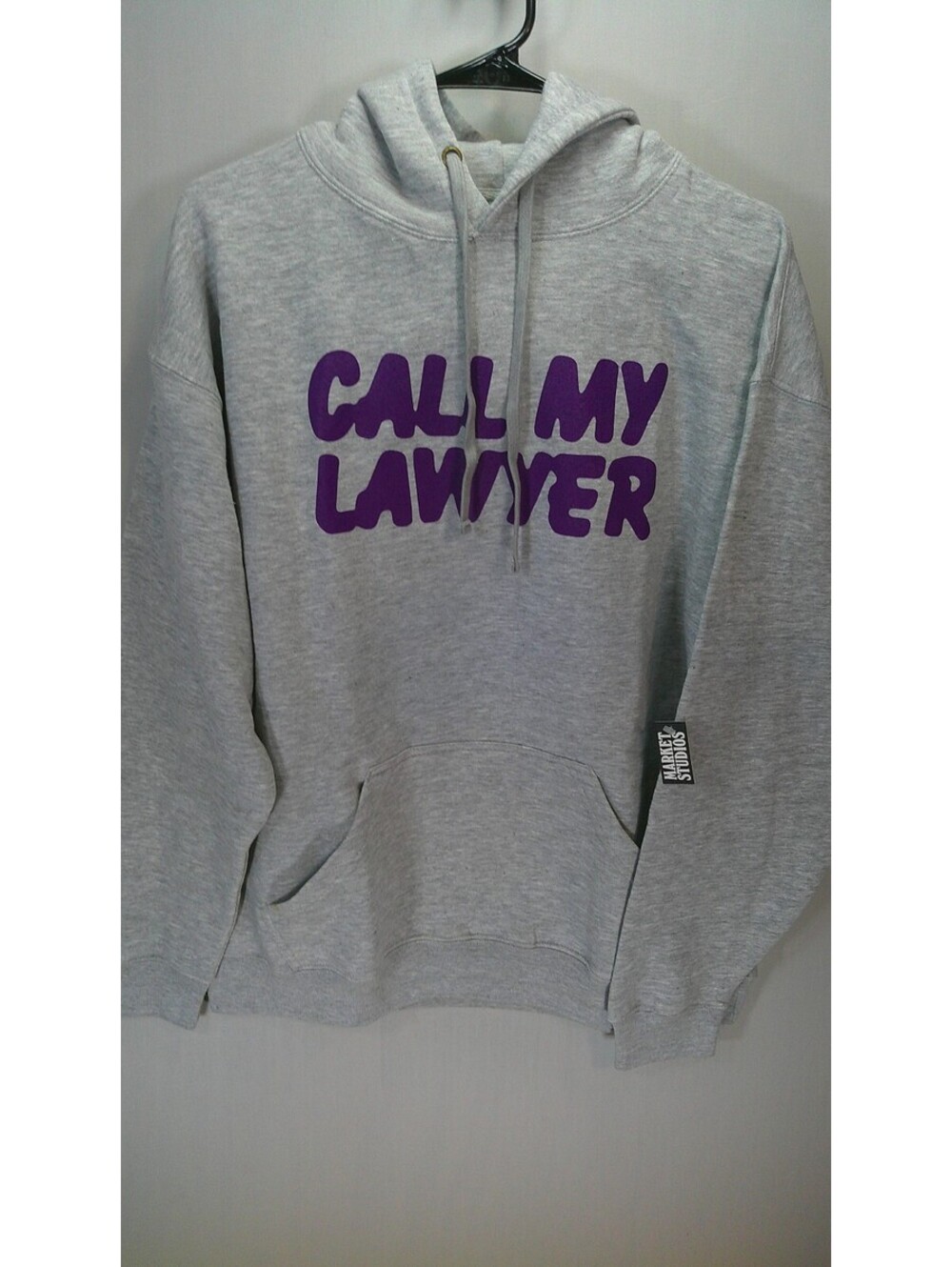 Market Studios Gray 'Call My Lawyer' Hoodie Large-NWT